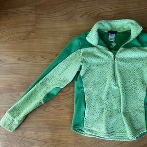 Patagonia Light and Dark Green Fleece Pullover